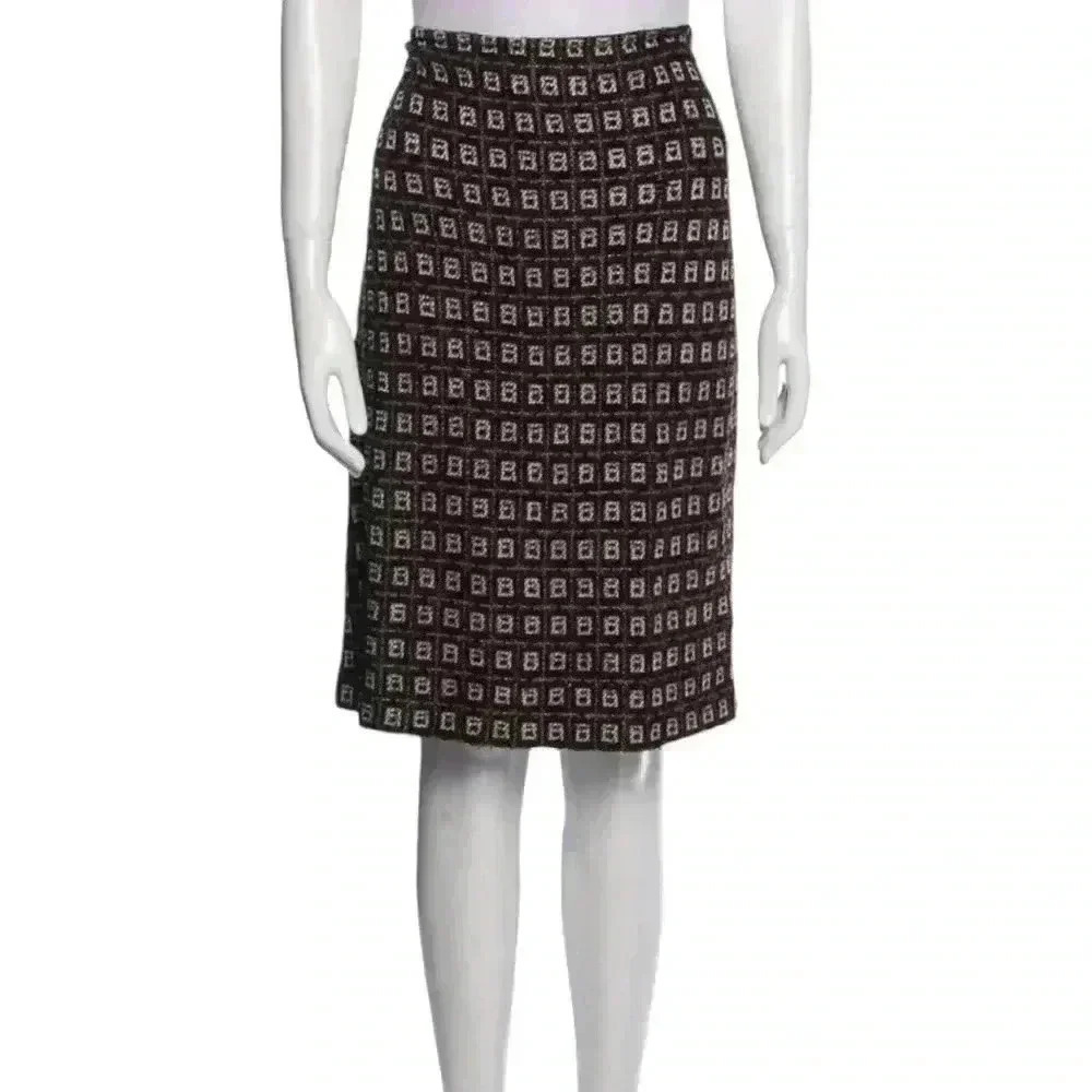 St. John Printed Knee Length Skirt Size 8